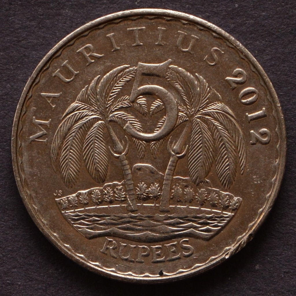 Mauritius - 5 rupees 2012