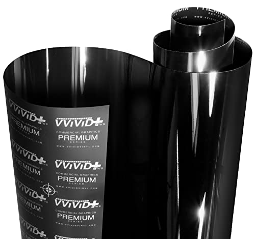 Folia winylowa VViViD+ Piano Black, wysoki połysk, 30x152 cm