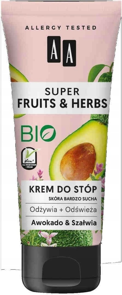 AA Super Fruits & Herbs Krem do stóp odży