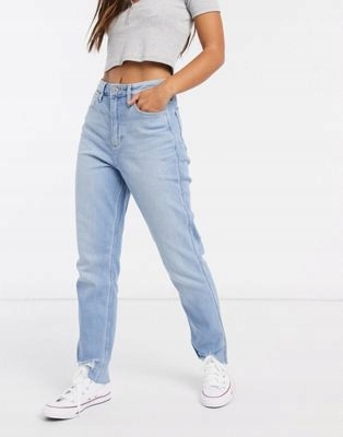 HOLLISTER SPODNIE MOM JEANS DAMSKIE DŁUGIE S ZAB