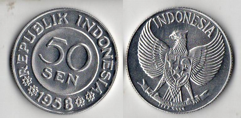 INDONEZJA 1958 50 SEN