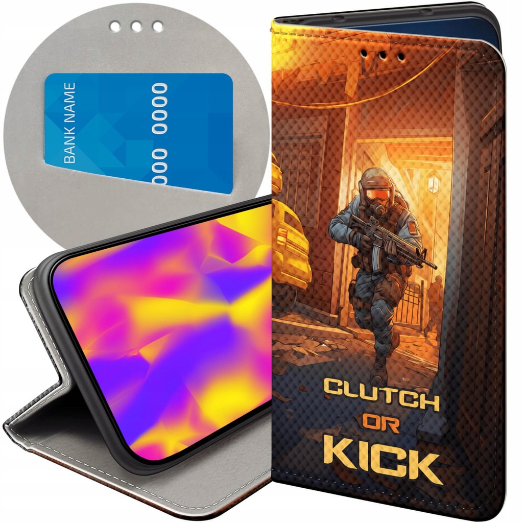 ETUI Z KLAPKĄ DO XIAOMI REDMI 5 PLUS WZORY CS GO COUNTER-STRIKE FUTERAŁ