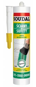 SOUDAL AKRYL BŁYSKAWICZNY EXPRESS BIAŁY 280ml