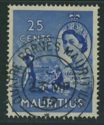 Mauritius 25 cents - Paul and Virginia