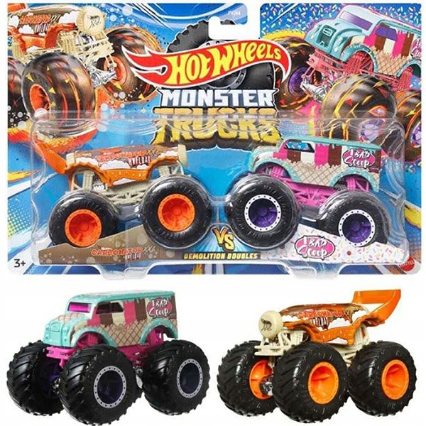 HOT WHEELS Auta Monster Truck 2 x Auto Terenowe Dla Dzieci