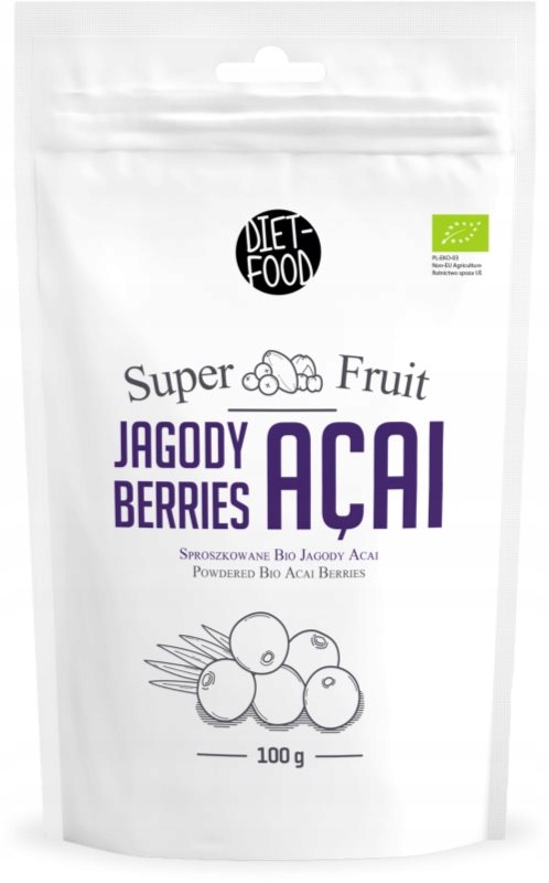 Diet-Food Super Fruit Jagody Açai BIO proszek do ochrony komórek przed stre