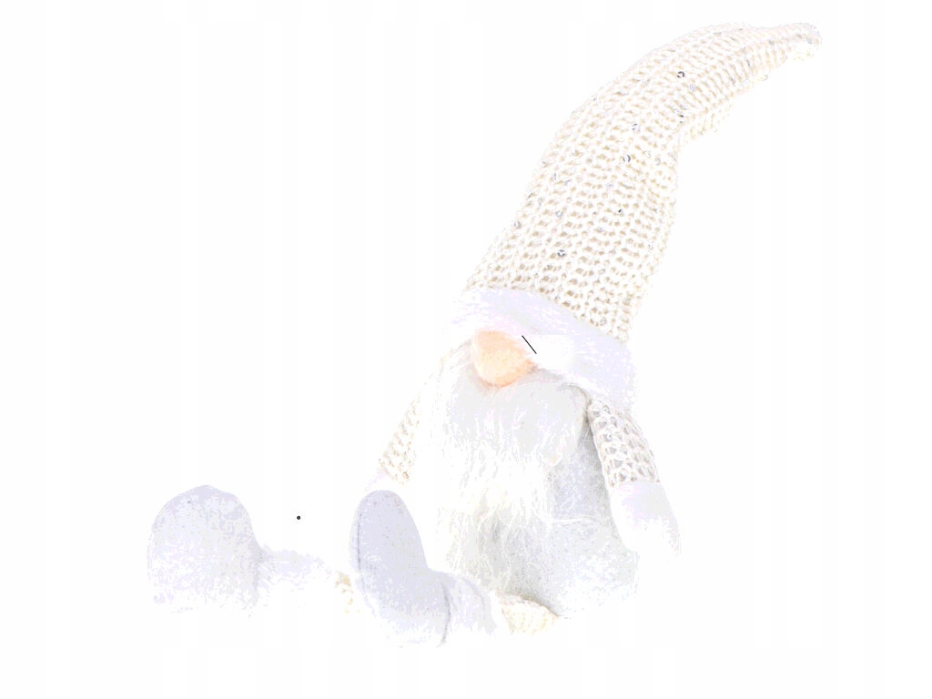 Skrzat krasnal świąteczny gnom z brodą 47cm ozdoba