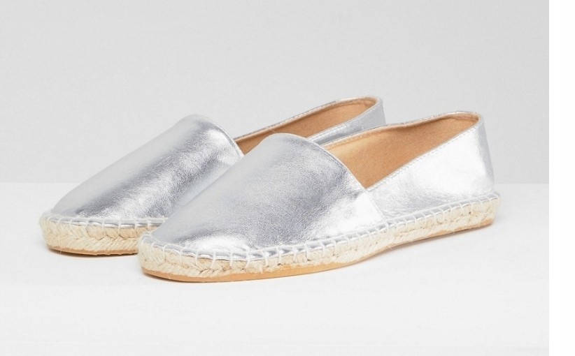 H2D037 XCI SREBRNE KLASYCZNE ESPADRYLE__41