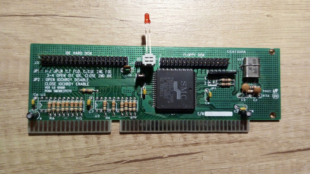 Retro kontroler HDD i FDD ISA 16-bit SMC