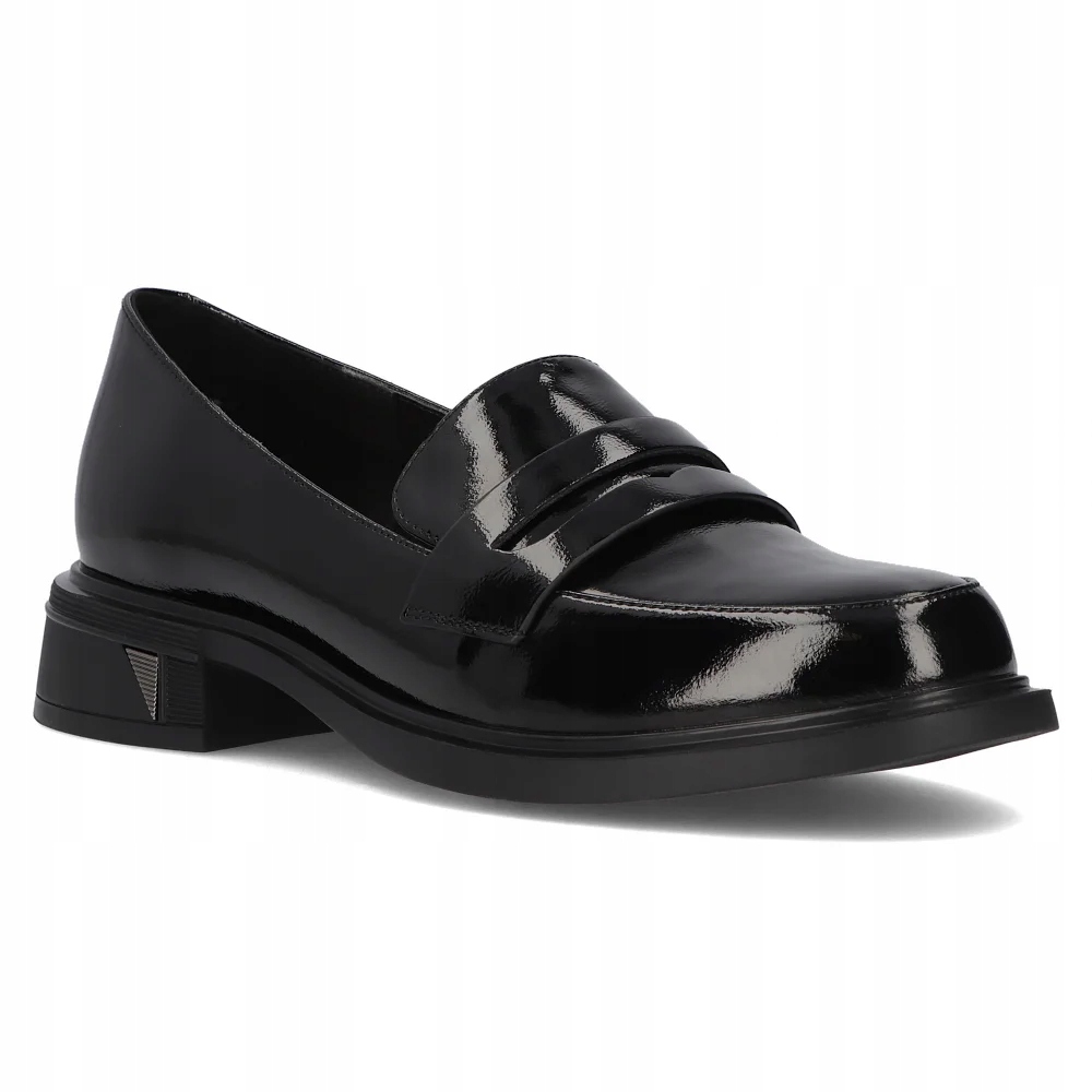 Buty damskie półbuty na obcasie niskim skórzane Filippo wsuwane r.37