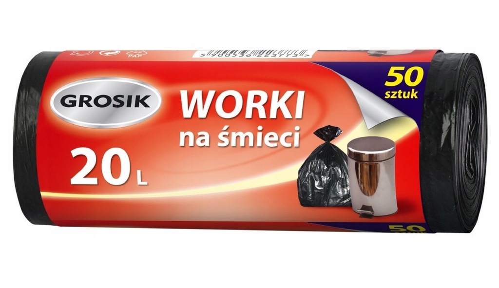 Jan Niezbędny Grosik Worki na śmieci 20L 1op-50szt