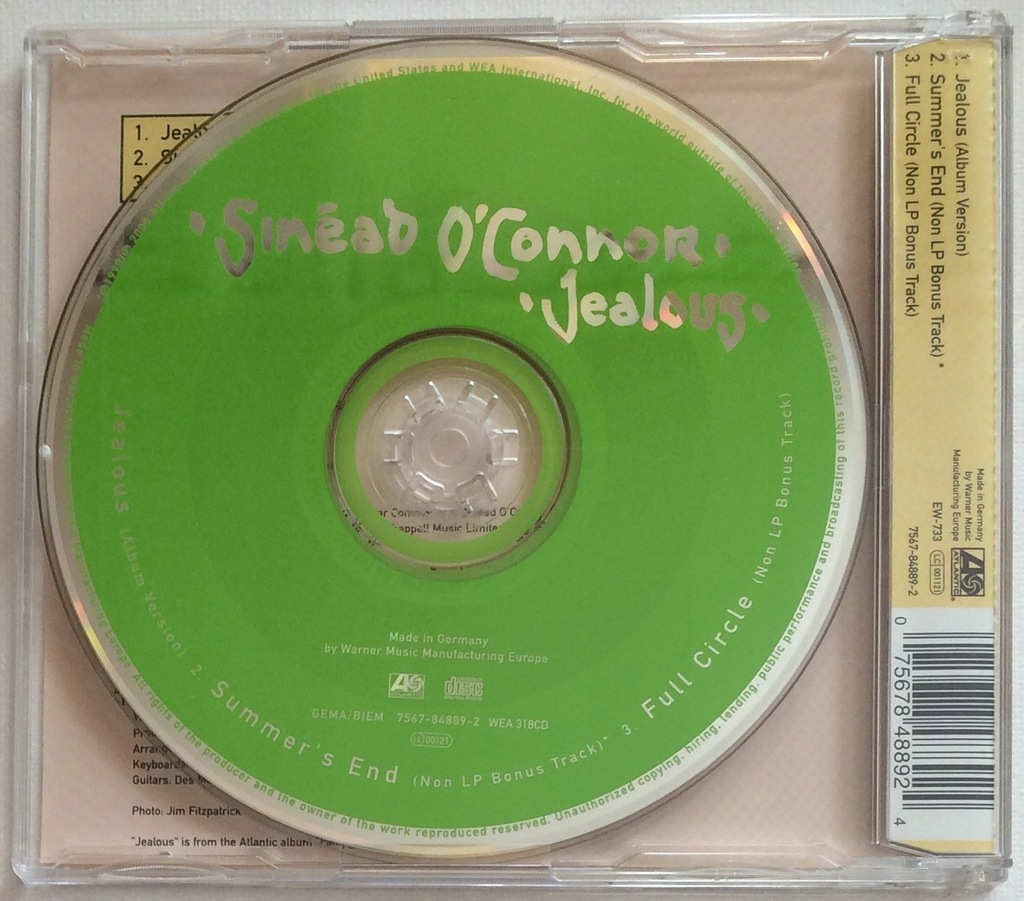 Купить Шинейд О'Коннор - Jealous (2000) (Сингл) [CD]: отзывы, фото, характеристики в интерне-магазине Aredi.ru