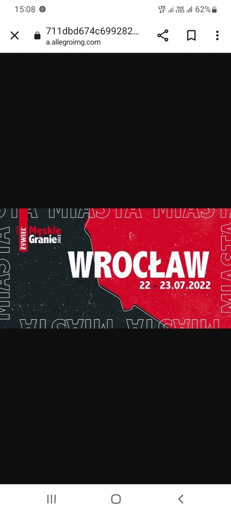 Bilet męskie granie Wrocław