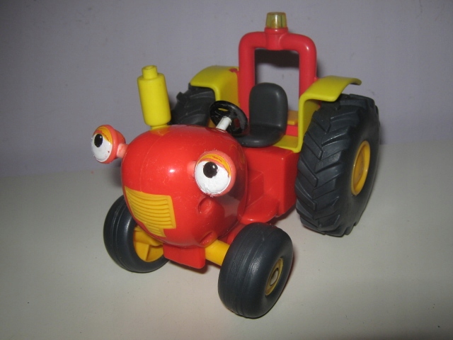 TRAKTOR TOM CZERWONY Z OCZKAMI