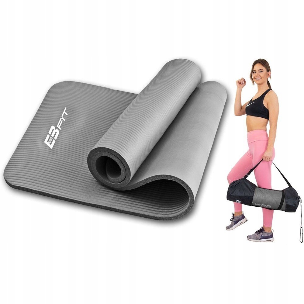 Mata fitness NBR antypoślizgowa+torba EbFit 180x60