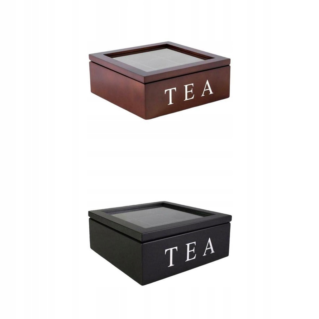 2x pudełko na herbatę do układania w stosy