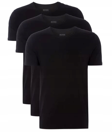 Q220 HUGO BOSS T-SHIRT MĘSKI CZARNY R.XXL 3-PAK