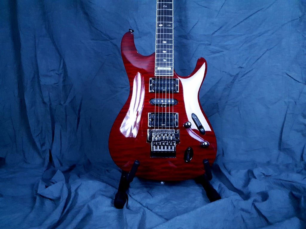 Ibanez S540QS Trans. Red Sapele Top - Japan, 1999!