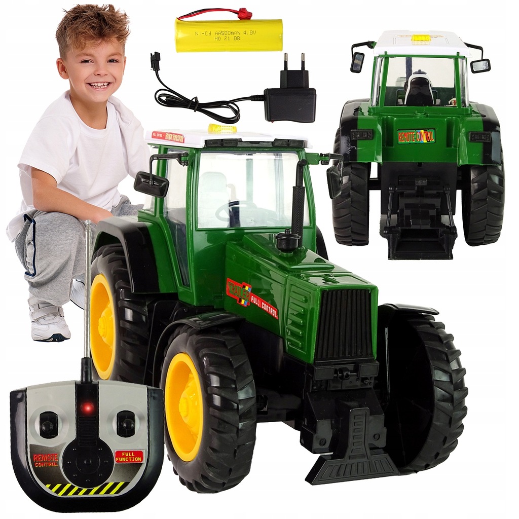 DUŻY TRAKTOR CIĄGNIK ROLNICZY ZDALNIE STEROWANY na pilota R/C 38,5CM 1:16