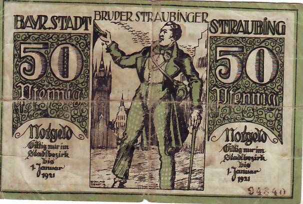 Notgeld 50 pfennig - Straubing Niency 1921