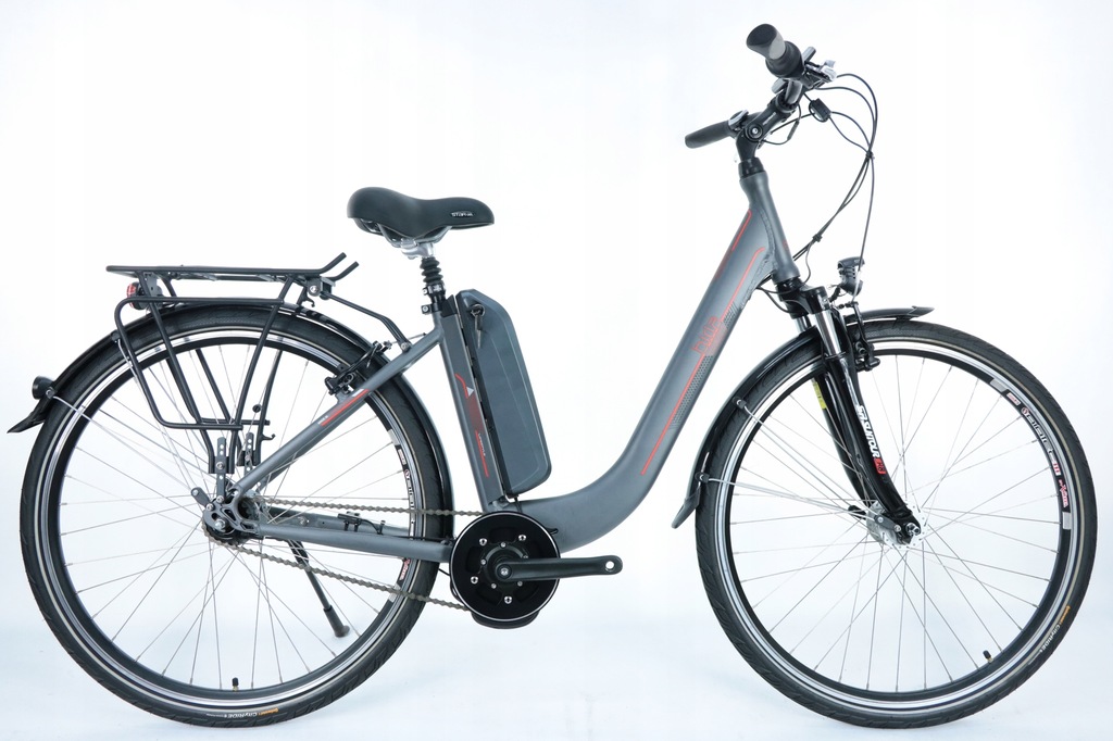 Rower elektryczny niemiecki 7 bieg bateria 10,4AH 11095467582