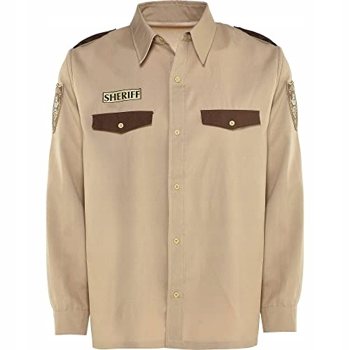 amscan 8405712 Adult Sheriff Long Sleeve Shirt, L/S - 1 Pc, Multicolor