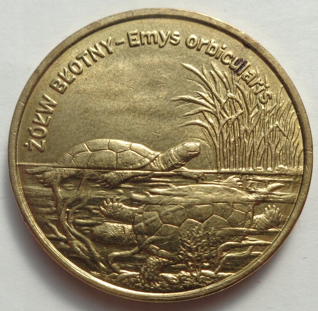 2002 - 2 złote - Zwierzęta świata - Żółw Błotny