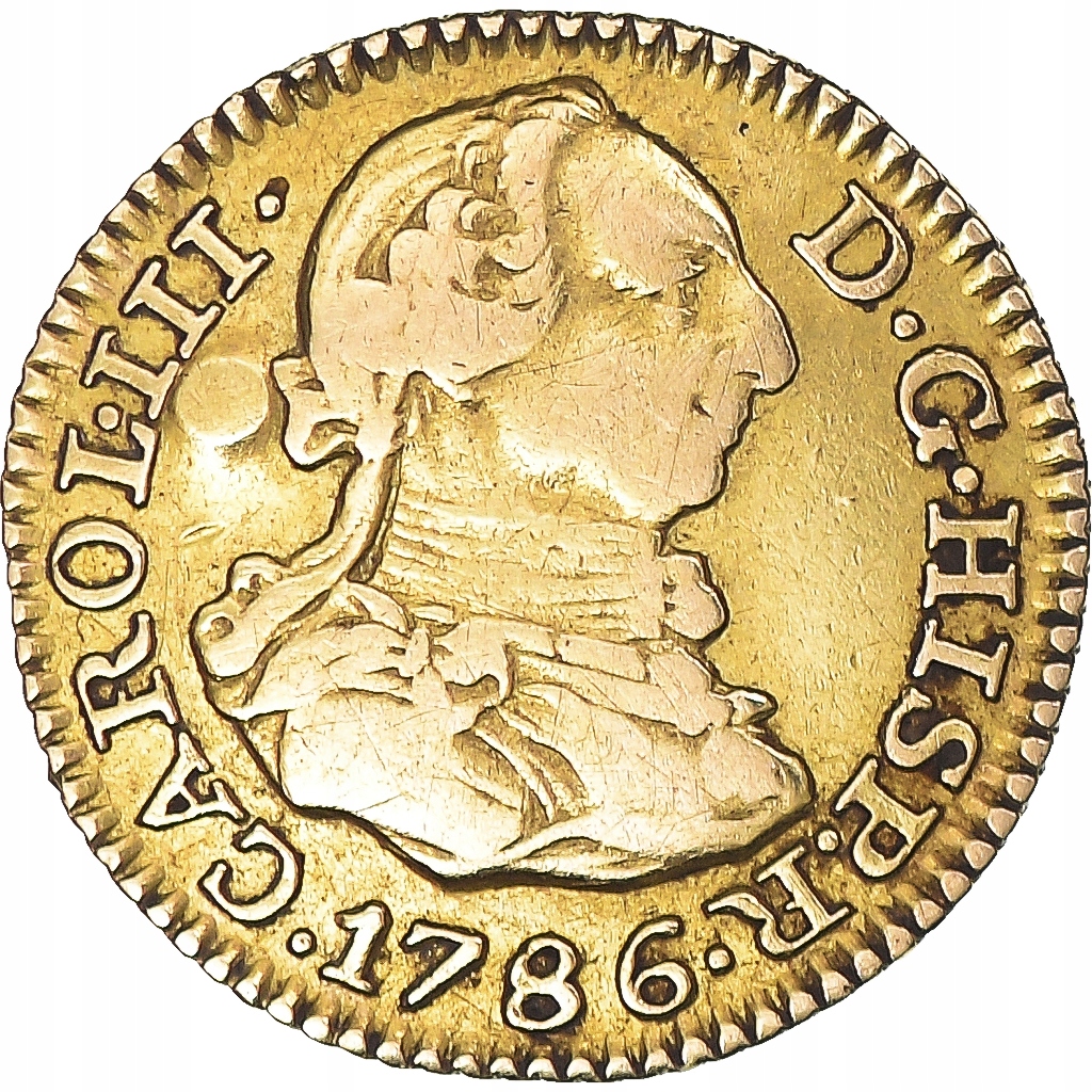 Moneta, Hiszpania, Charles III, 1/2 Escudo, 1786,