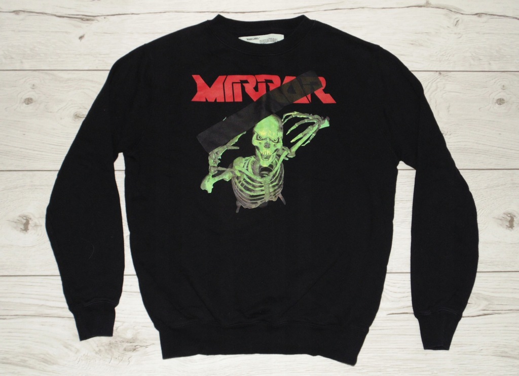 OFF WHITE VIRGIL ABLOH BLUZA SKULL MIRROR r. S M 12240358474