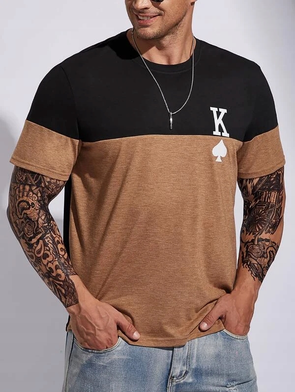 SHEIN MĘSKI T-SHIRT KRÓTKI RĘKAW NADRUK XL 992