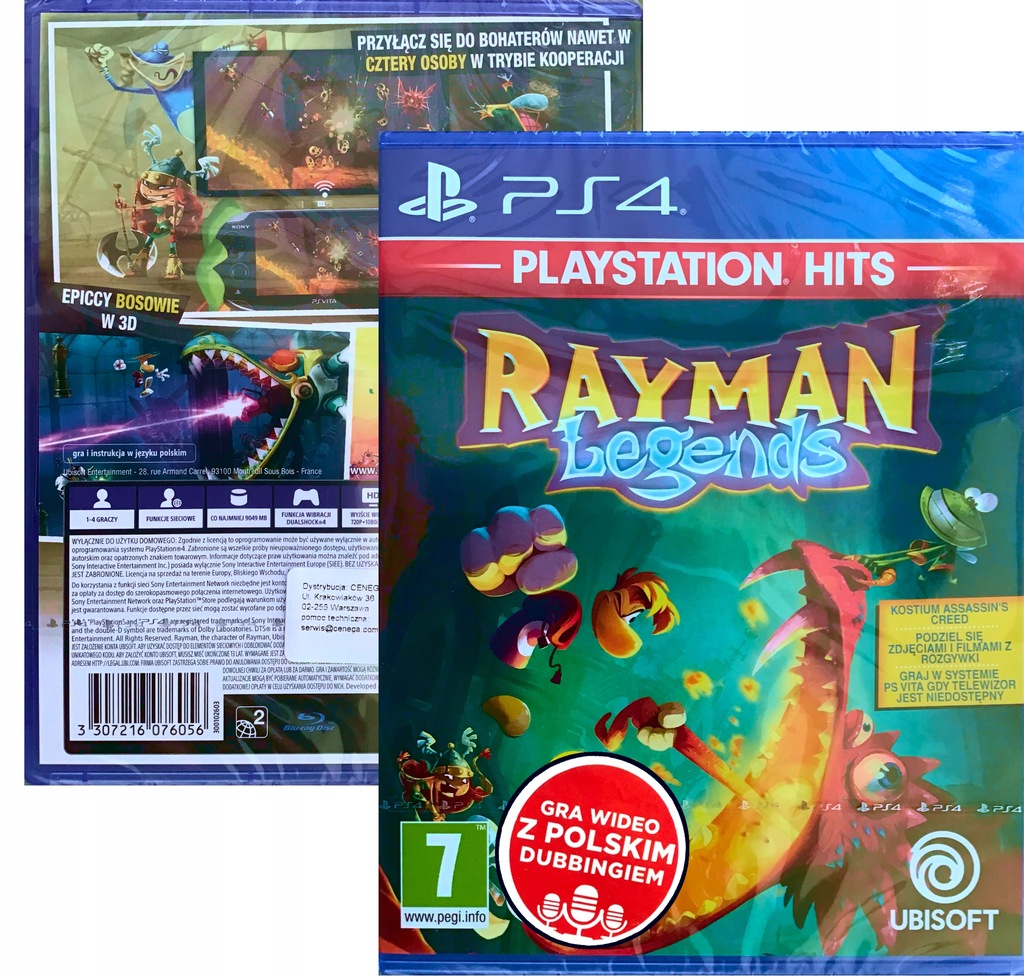 RAYMAN LEGENDS / PS4 / POLSKA WERSJA / NOWA