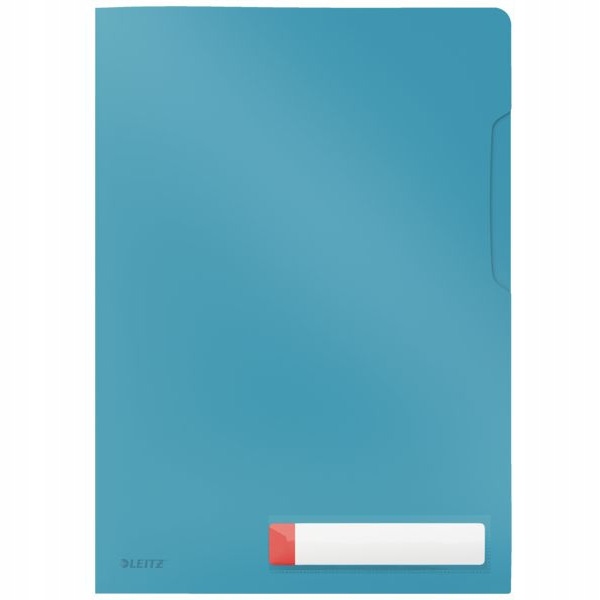 Folder A4 z kieszonką na etykietę, niebieski 47080