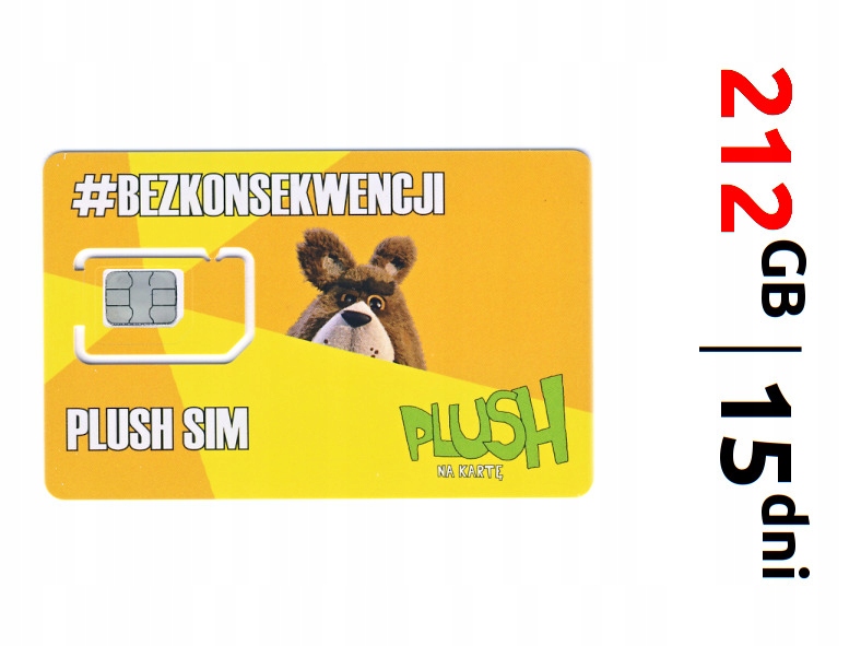 Internet na Kartę PLUSH 212 GB / 15 dni