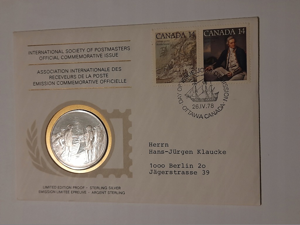 Koperta numizmatyczna 1978r Srebro