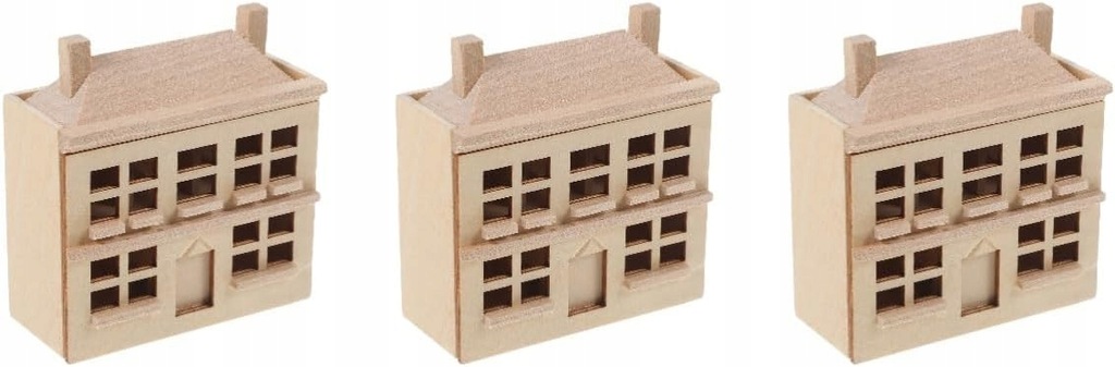 Rękodzieło Drewniane 3 Meble Do Domku Dla Lalek Miniaturowy Model