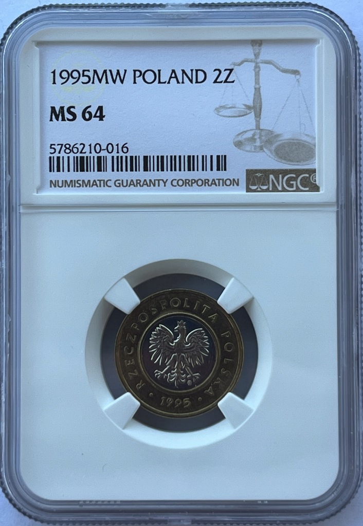 2 złote 1995 - NGC MS 64