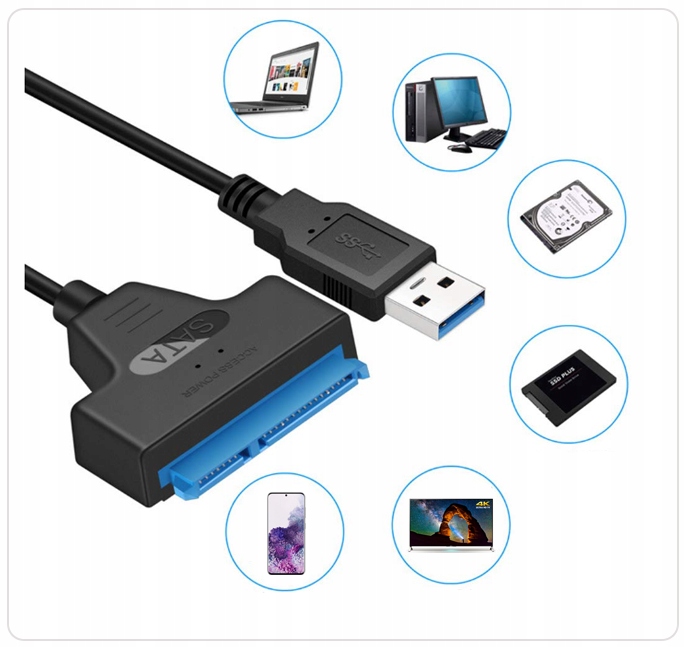 Купить АДАПТЕР USB 3.0 SATA ДЛЯ HDD SSD: отзывы, фото, характеристики в интерне-магазине Aredi.ru