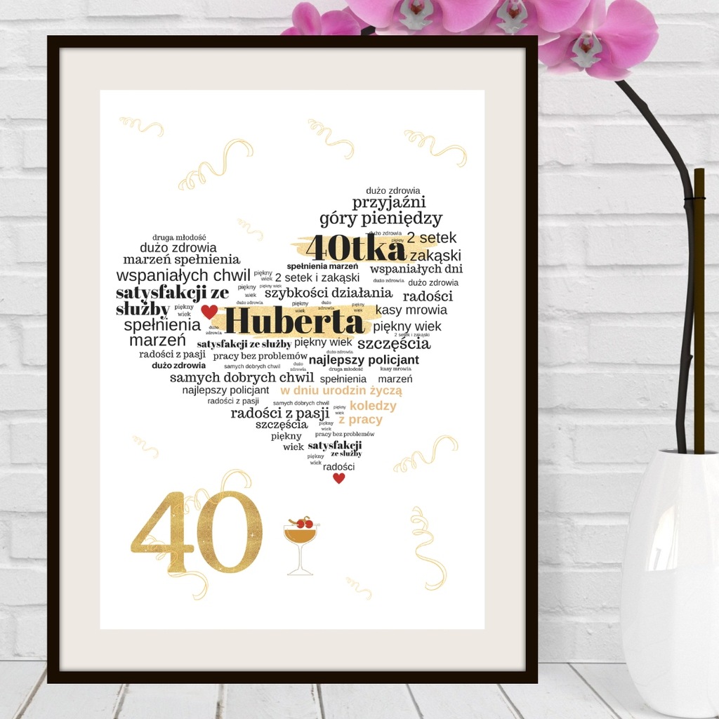 Ekspresowy Plakat z humorem na urodziny prezent dla policjanta dla kolegi