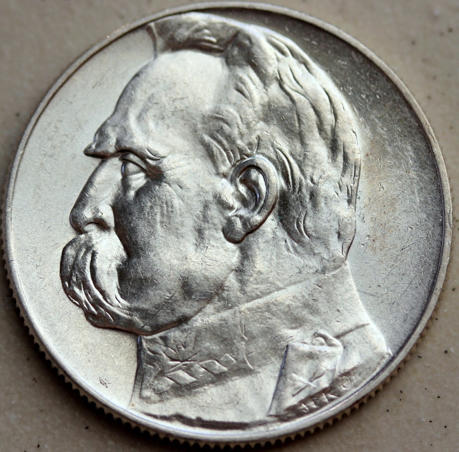 5 złotych 1938 Józef Piłsudski stan 1-