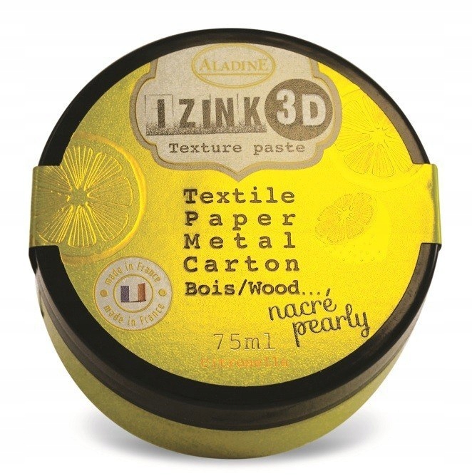 Pasta 3D 75 ml metaliczna Żółta Aladine Francja