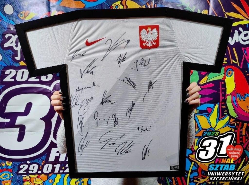 Koszulka reprezentacji Polski z autografami