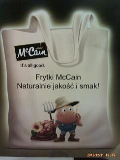 Ekologiczna TORBA lniana Frytki McCain ;)