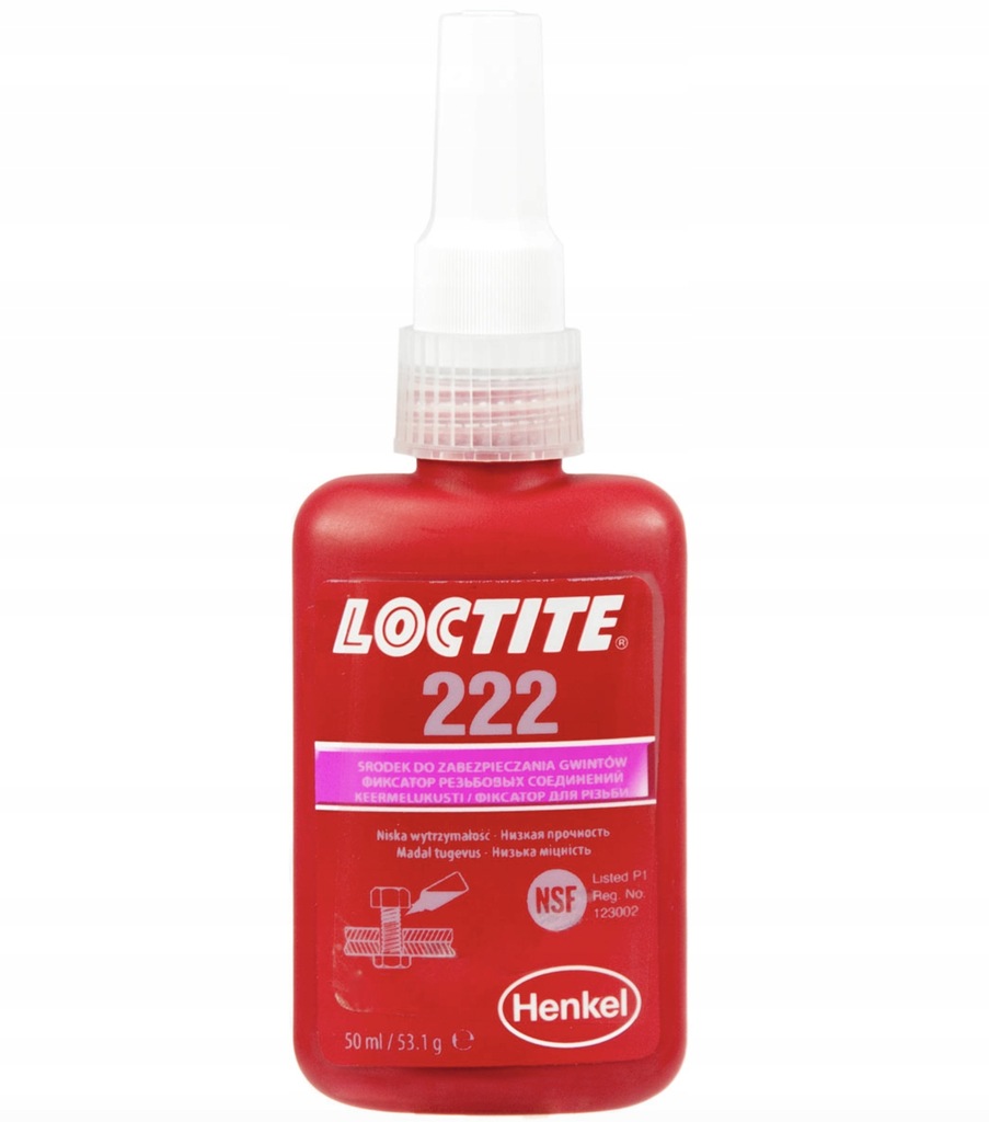 LOCTITE 222 Klej do zabezpieczenia gwintów 50ml