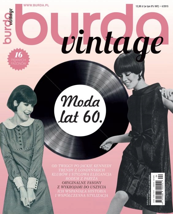 Burda vintage lata 60 4/2015 szycie wykroje