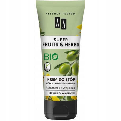 AA Super Fruits & Herbs krem do stóp Oliwka i