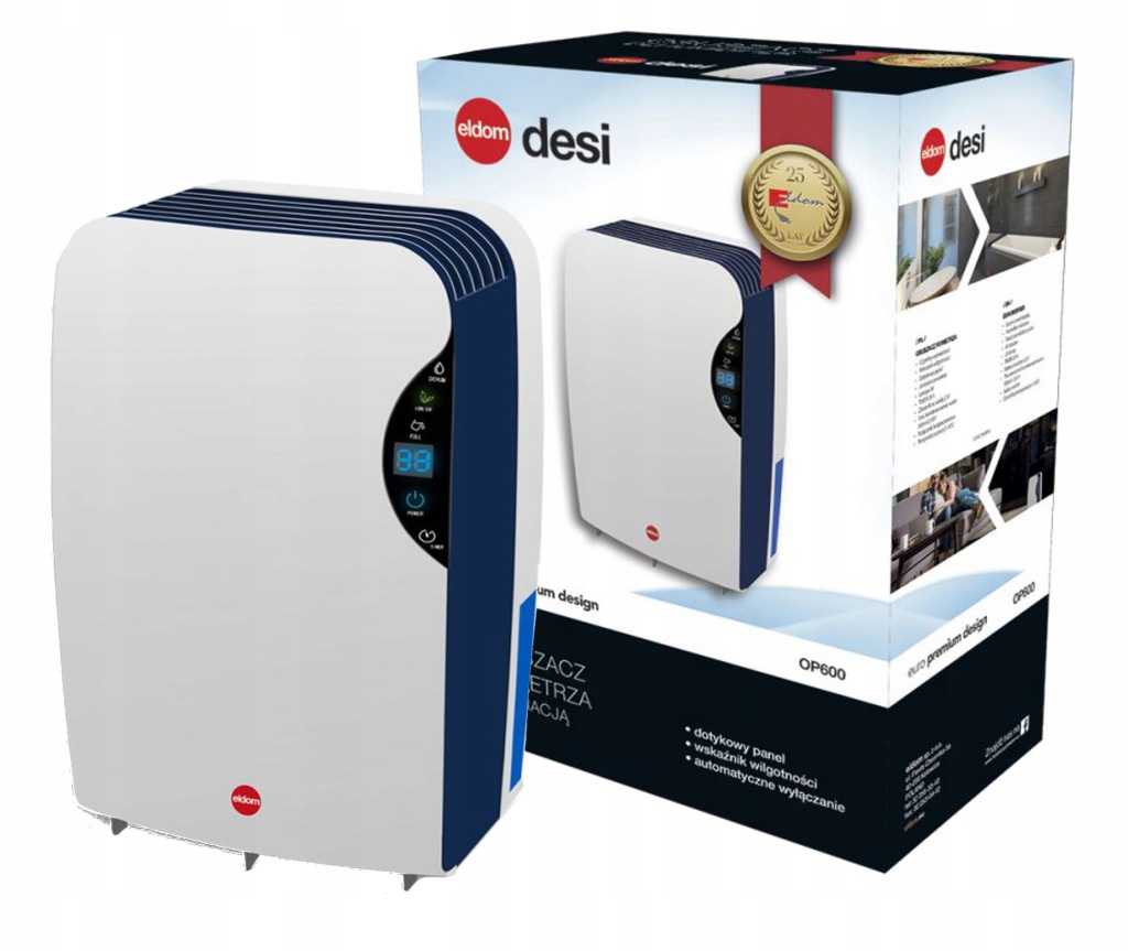 OSUSZACZ POWIETRZA OP600 ELDOM OUTLET 0,5l/24h Lampa UV TIMER 24h