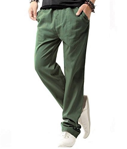 H&M klasyczne lniane spodnie KHAKI XS jak S