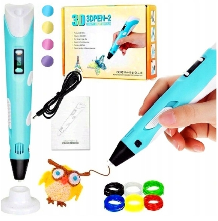 DŁUGOPIS DRUKARKA 3D PEN ZESTAW + WKŁAD GRATIS
