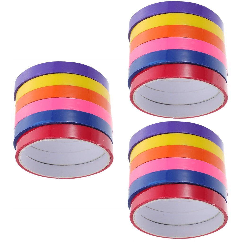 18 Rolls Adhesive Colorful Tapes for Kids Adults