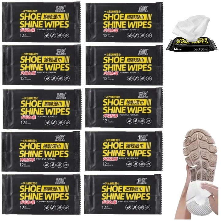 Chusteczki czyszczące do mycia butów i skóry 120szt nawilżone pielęgnacji